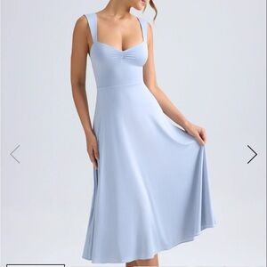 New With Tags Oh Polly Thandie MIDI Dress in Light Blue